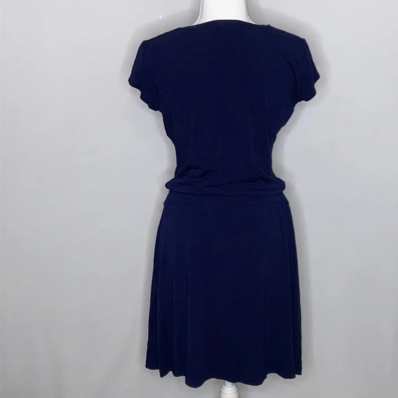 Chelsea & Theodore Jersey Knit Navy Blue Dress - 4 - Picture 3 of 6